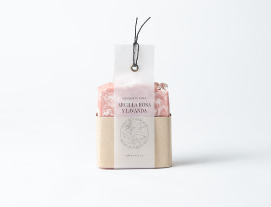 Arcilla Rosa + Lavanda | Barra de Jabón Artesanal